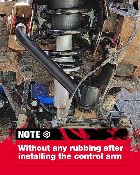 KSP 2-4 inch Control Arm NOTE: The Rub Between The Control ArmAnd Coil Spring Will DisappearAfter The Jack Lowered