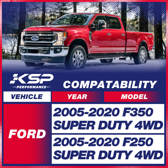 طقم رفع تسوية أمامي فورد مقاس 3 بوصات لسيارات فورد F250/F350 موديلات 2006-2020، فواصل رفع مقاس 3 بوصات مع موسعات امتصاص الصدمات 