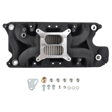 Aluminum Intake Manifold For Small Block Ford SBF 260 289 302, Black