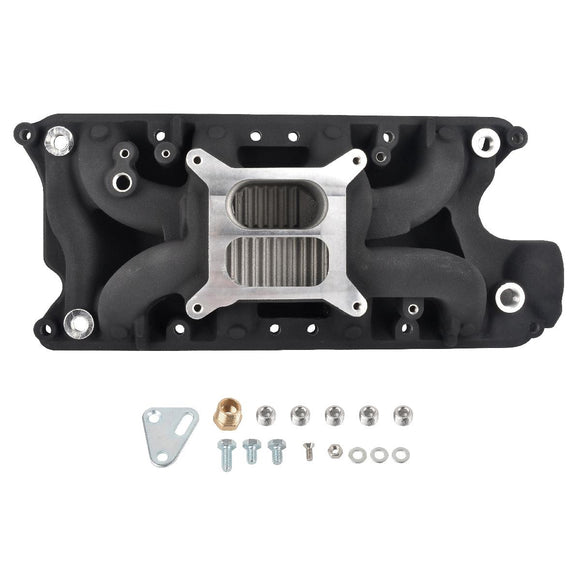Aluminum Intake Manifold For Small Block Ford SBF 260 289 302, Black