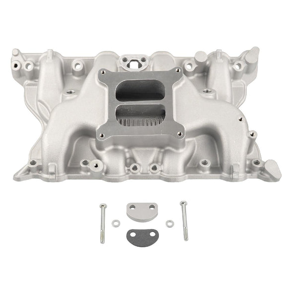 Aluminum Intake Manifold for Small Block Ford Cleveland 351-2V Satin Finish