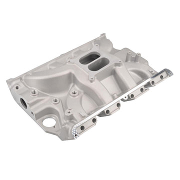 Aluminum Dual Plane Engine Intake Manifold, Satin Finish - 0