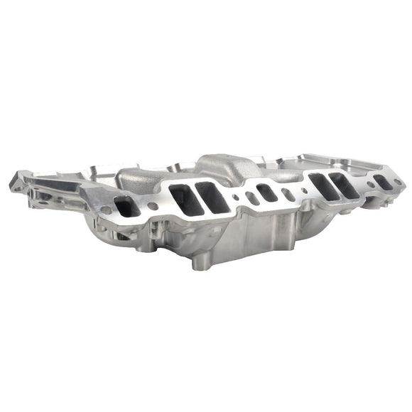 Polished Aluminum Engine Intake Manifold, Silver