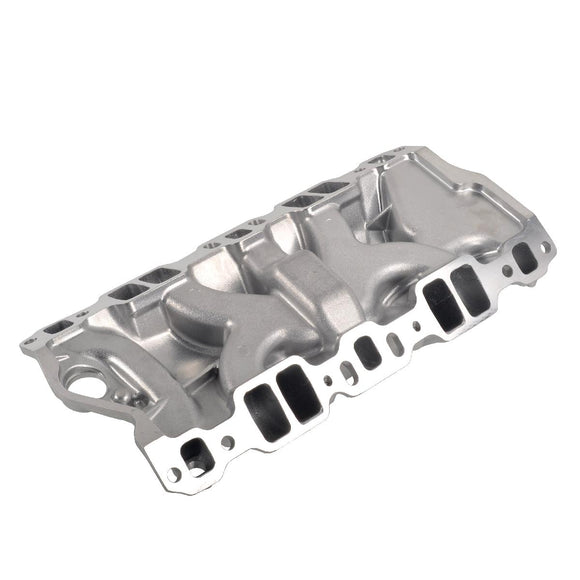 Polished Aluminum Engine Intake Manifold, Silver