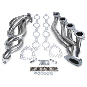 An exhaust shorty header kit for 2000-2006 Chevy Silverado GMC 1500