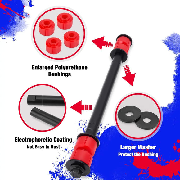 Enlarged Polyurethane Bushings

Electrophoretic Coating Not Easy to Rust

Larger Washer Protect the Bushing