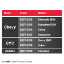 Front Upper Control Arms for OE / 4-6 inch lift 07-18 Chevy Silverado GMC Sierra 1500-2