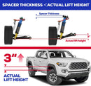 KSP 3" front leveling lift kit with 2" spacer, provides 3" actual lift height