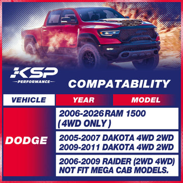 KSP Front Leveling Lift Kits For 2006-2026 Dodge Ram 1500