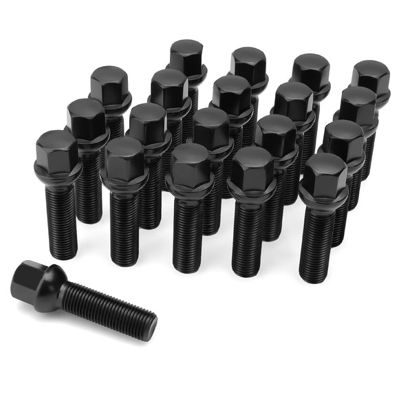 20pcs Ball Seat 14x1.5 Aftermarket Lug Bolts For Audi VolksWagen Mercedes Benz Wheel Spacers