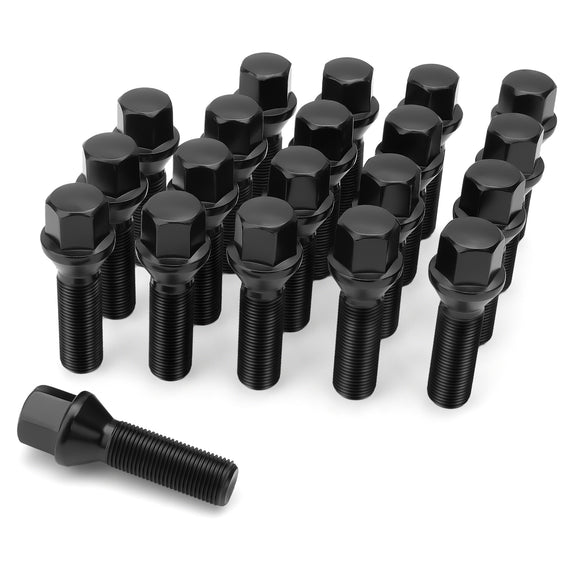20 PCS 14x1.25 Extended Lug Bolts for BMW MINI Cooper 17mm Hex Wheel Spacers Conical Seat Lug bolts