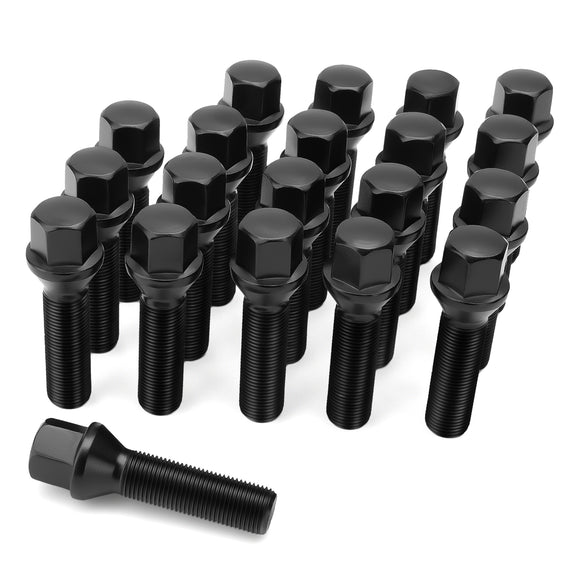 20 PCS 14x1.25 Extended Lug Bolts for BMW MINI Cooper 17mm Hex Wheel Spacers Conical Seat Lug bolts