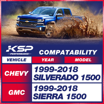 1-2 inch Lowering Leveling Kit Rear Drop Shackles Kit for 1999-2018 Chevy Silverado 1500