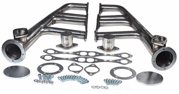 مشعب عادم شيفروليه لسيارة شيفروليه SBC 265-400 V8 موديلات 1965-1974، بما في ذلك رؤوس عادم طراز ZZ-4 بفتحة D (وليس LT-1)