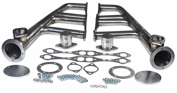 مشعب عادم شيفروليه لسيارة شيفروليه SBC 265-400 V8 موديلات 1965-1974، بما في ذلك رؤوس عادم طراز ZZ-4 بفتحة D (وليس LT-1)