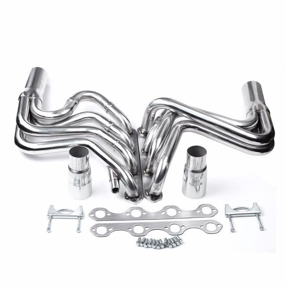 Exhaust Header For 1987-1996 Ford F150 F250 Bronco 5.8L V8 Include Long Tube & Short Tube