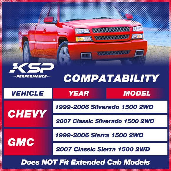 KSP 3" Front And 2" Rear Full Leveling Lift Kit For 1999-2006 Chevy Silverado GMC Sierra 2WD