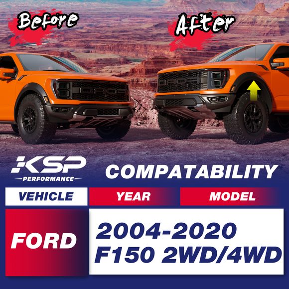 KSP 3"F+3"R Full Leveling Lift Kit for 2004-2020 Ford F150