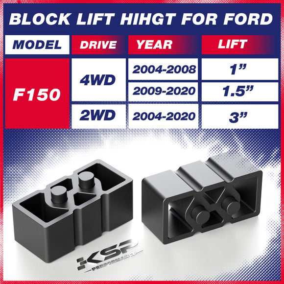 KSP 3"F+3"R Full Leveling Lift Kit for 2004-2020 Ford F150