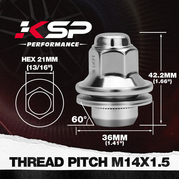 KSP M14×1.5 Lug Nuts Size