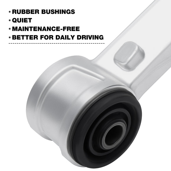 2-4" Aluminum Forged Upper Control Arms Rubber Bushings Quiet, Maintenance-free and Better for Daily Driving