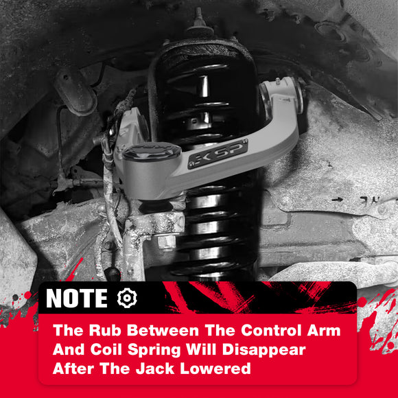 Installation diagram and precautions for  KSP 2003-2024 Aluminum Upper Control Arms