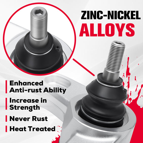 KSP Ball Joints has Zinc-Nickel Alloys can Enhanced Anti-rust Ability, Increase in Strength, Never Rust and Heat Treated