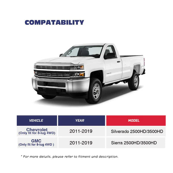 KSP Suspension System Fitment 2011-2019 Silverado 2500/3500HD Sierra 2500/3500HD 4WD