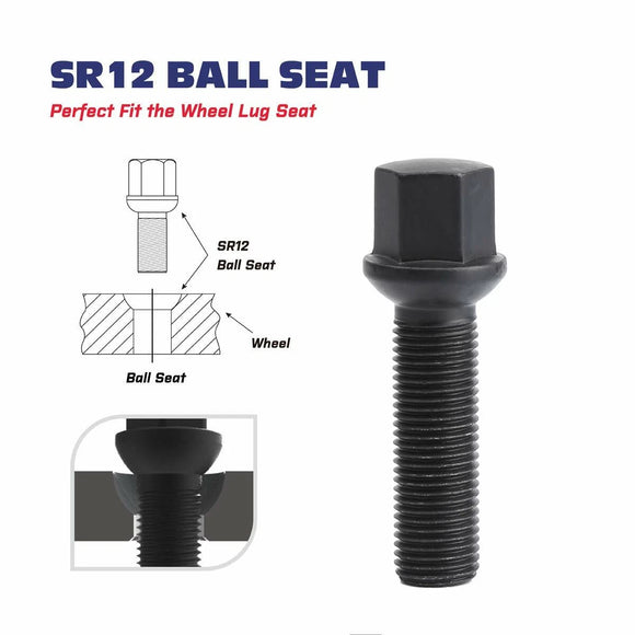 KSP 2PCS 5x112 Hub Wheel Spacers for Audi A4 S4 A6 S6 A8 Q8 SR12 BALL SEAT