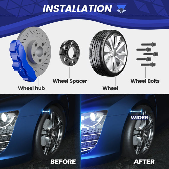 KSP 2PCS 15mm M14x1.5 Hub Wheel Spacers for Mercedes Benz