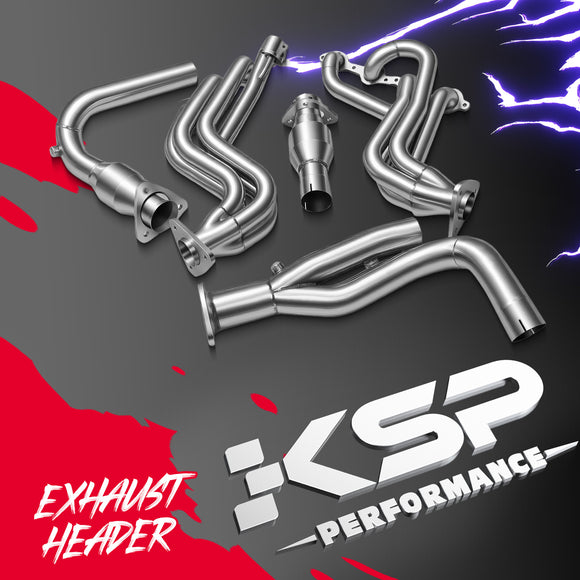Exhaust Header & Y-Pipe For 1999-2005 Chevy GMT800 V8 Engine Truck 2WD KSP