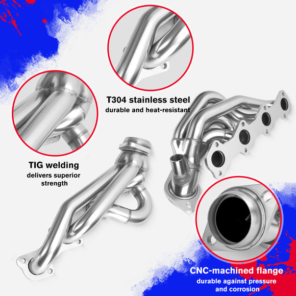 Exhaust Shorty Header For 1997-2003 Ford F150 F250 V8 4.6L KSP