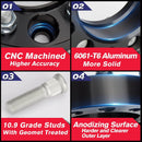 KSP Wheel Adapter lets earlier-generation Toyota vehicles run newer-model Toyota wheels. Once installed, these Pro Billet adapter spacers convert M12×1.5 studs to M14×1.5 and use a purpose-engineered thickness that fits the majority of Toyota trucks. 