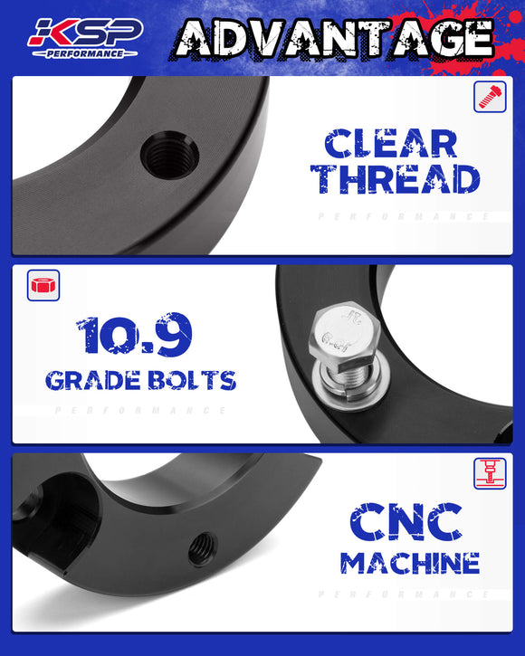 1.5" Front Leveling Lift Kits For Toyota 05-23 Tacoma 03-24 4Runner 07-15 FJ Cruiser KSP