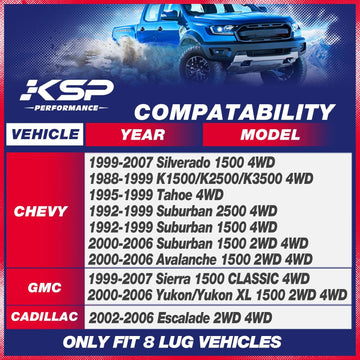 1"-3" Adjustable Torsion Key For 1999-2007 Chevy Silverado and GMC Sierra 1500 classic 4WD 6 Lug