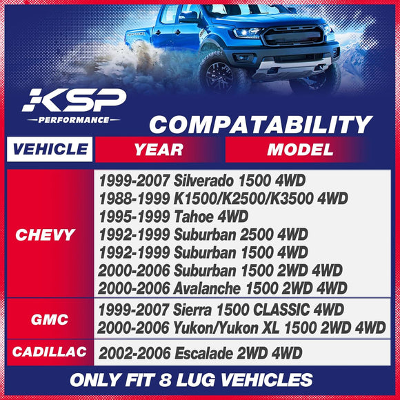 1"-3" Adjustable Torsion Key For 1999-2007 Chevy Silverado and GMC Sierra 1500 classic 4WD 6 Lug