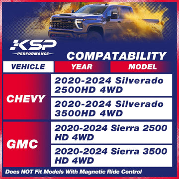 1"-3" Adjustable Torsion Bar Key for 2020-2024 Chevy GMC Silverado Sierra 2500HD 3500HD KSP