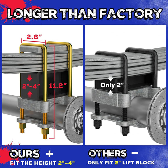 3" Front and 2" Rear Full Leveling Lift Kits for 2007-2024 Chevy Silverado 1500 and GMC Sierra 1500 2WD 4WD