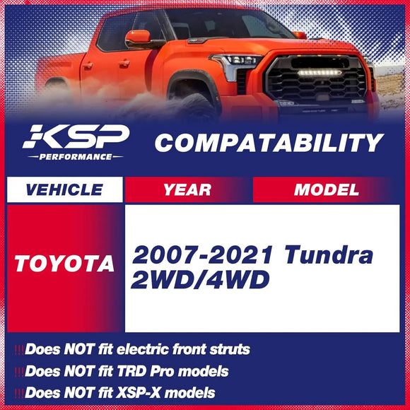 For 2007-2021 Toyota Tundra 3" Front and 2" Rear Full Leveling Lift Kits With Ubolts Block xccscss.