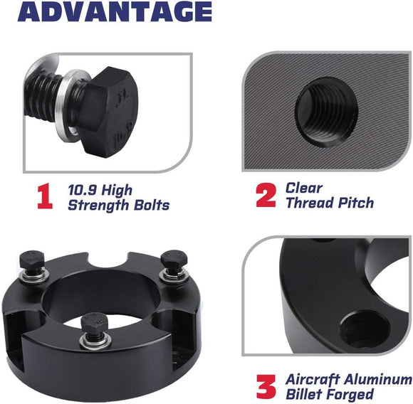 3" Front And 2" Rear Leveling Lift Kit For 2003-2024 Toyota 4Runner and 2007-2015 Toyota FJ Cruiser 4WD
