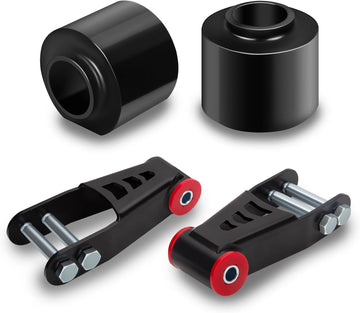 3" Front and 2" Rear Leveling Kit for 1984-2001 Jeep Cherokee XJ with 3 inches Coil Spring Lift Spacer and 2 inches Rear Leaf Shackles