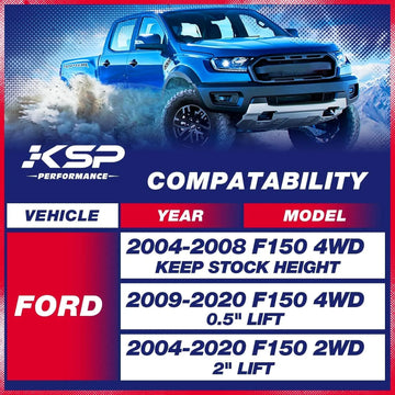 2" Rear Lift Kits With Ubolts and Block For 2004-2020 Ford F150 2WD/4WD