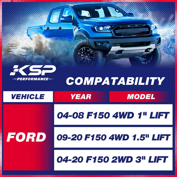 3 Inch Rear Lift Kits With Ubolts Block For 2004-2020 Ford F150 2WD/4WD xccscss.