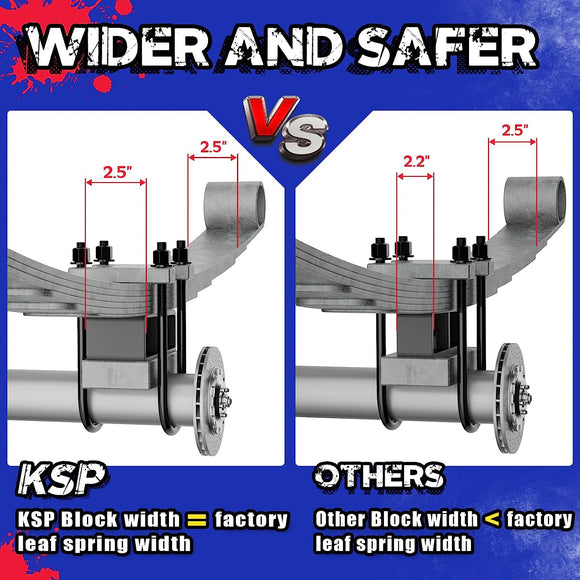 2 inch Rear Leveling Lift Kit with leaf spring Ubolts for 2002-2013 Dodge Ram 1500/2500/3500
