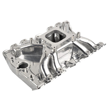 Polished Aluminum Low Rise Intake Manifold for Oldsmobile V8 400/425/455 Engines High Performance Upgrade