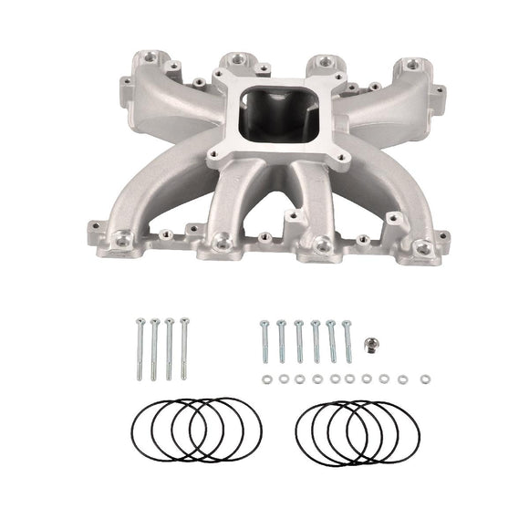 Satin Aluminum Engine Intake Manifold Single Plane EFI For GM LS1 LS2 LS6 300-137