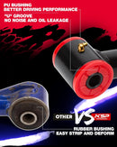Comparison of KSP PU bushing and other rubber bushing, "U" groove design, no noise and oil leakage