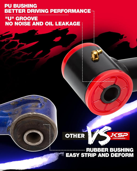 Comparison of KSP PU bushing and other rubber bushing, "U" groove design, no noise and oil leakage