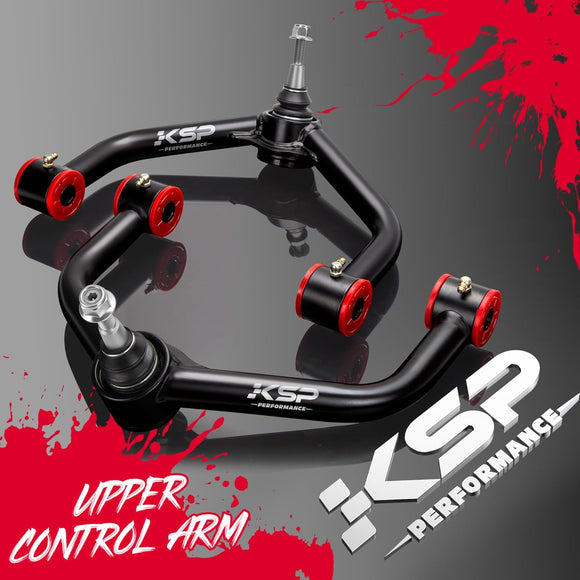 KSP Performance upper control arm on a black background with brand logo.