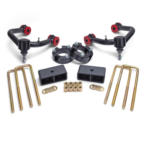 KSP Black 2-4" Upper Control Arm and 3"F+2"R Leveling Lift Kits for 2005-2023 Tacoma